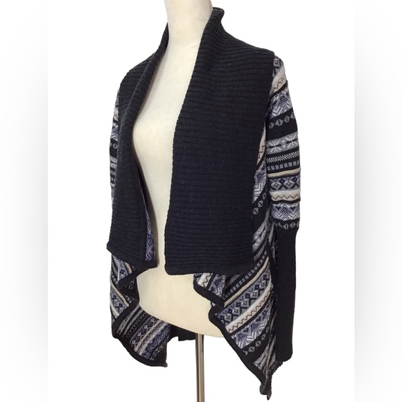 Juliette Jake Waterfall Sweater Open Cardigan Size PS Wool Blend Pockets - Picture 2 of 7